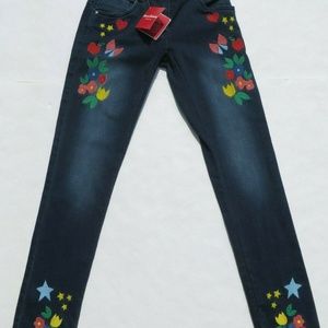 Hanna Andersson Girls Jeans 150 Dark Blue NEW